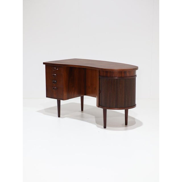 Feldballes Møbelfabrik Model 54 Kidney Desk from Feldballes Møbelfabrik, Denmark, 1960s For Sale - Image 4 of 18
