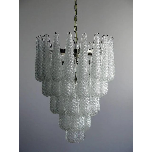 Italian Murano Glass Petal Chandelier For Sale - Image 6 of 11