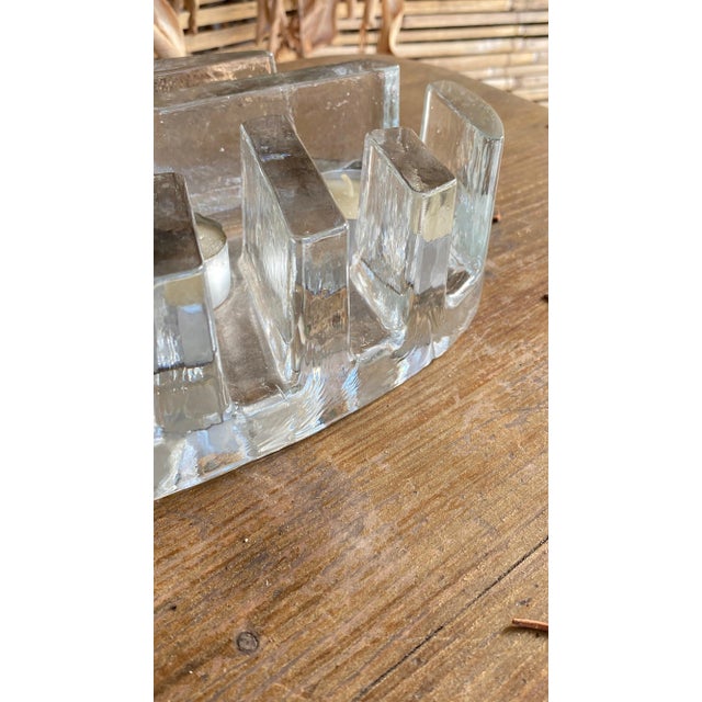 Candleholder in Thick Art Glass, Italy, 1970 For Sale - Image 8 of 11