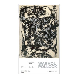 Jackson Pollock Brown and Silver Official Exhibition Poster For Sale