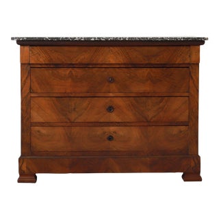 Louis Philippe Commode With Black Marble Top For Sale