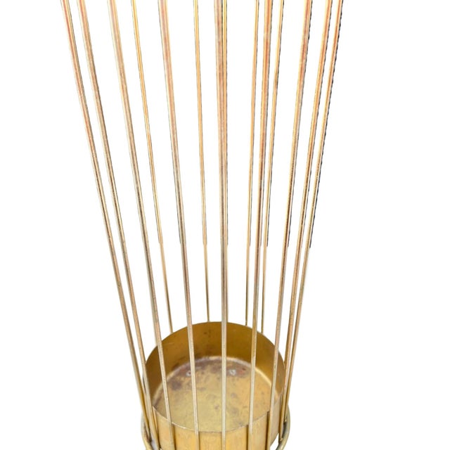 Mid 20th Century Brass Wire Umbrella Stand After Mathieu Mategot For Sale In New York - Image 6 of 9