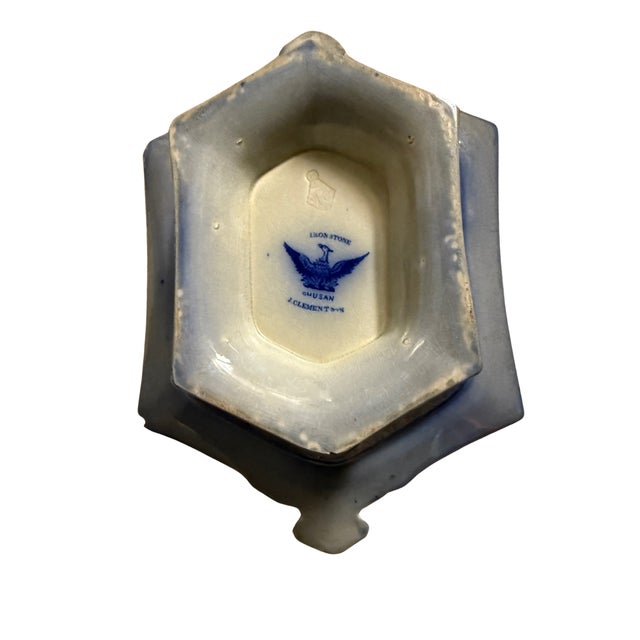 Blue and White Pottery Server J. Clementson 19th Century English Ironstone Transferware For Sale In Washington DC - Image 6 of 8