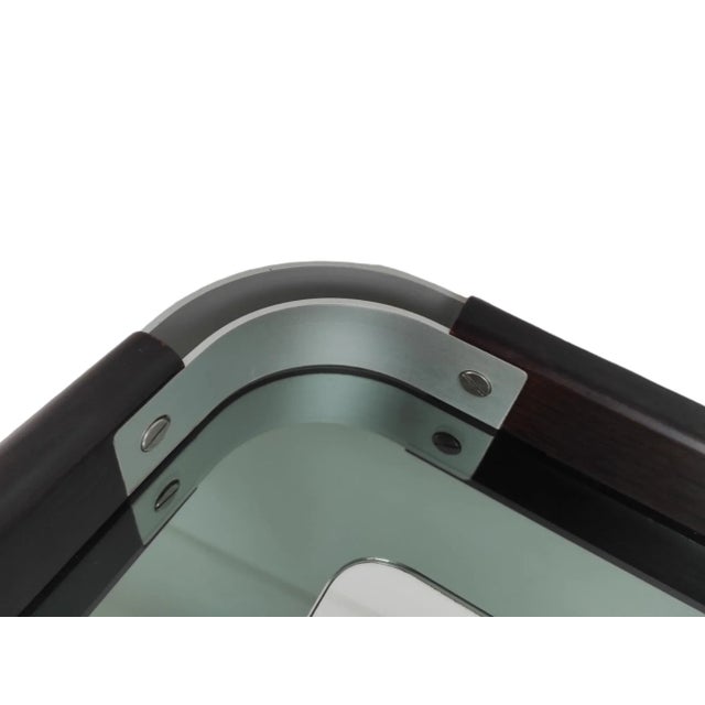 Vintage Square Mirror with Chrome Frame, 1970s For Sale - Image 5 of 10