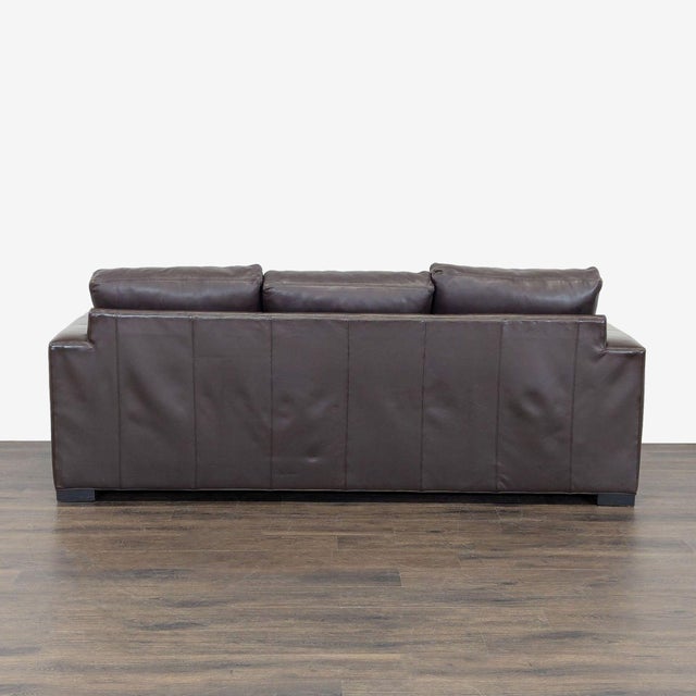 Room & Board Brown Leather Sleeper Sofa With Pull-Out Bed For Sale In San Francisco - Image 6 of 12