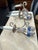 Neoclassical Pair of Dennis & Leen 2-Light Custom Silver Leaf Sconces With Clear Beads For Sale - Image 3 of 6