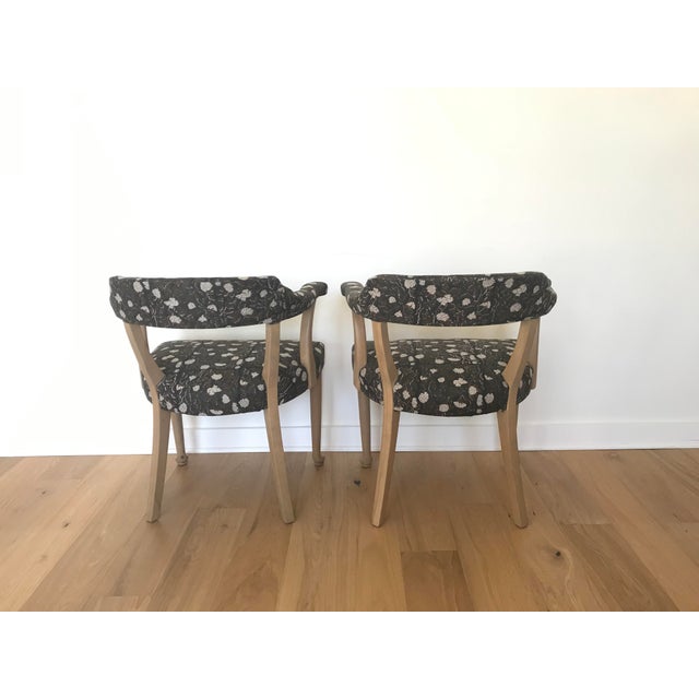 Pair of 1950s Mid-Century Captain’s Armchair, Tournament Armchairs or Broker Captain’s Chairs For Sale - Image 4 of 14