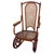 Vienna Secession style rocking chair featuring an elegant, sculptural frame crafted from warm-toned bentwood with striking...