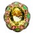 Bochic “Orient” Vintage Diamond, Lemon Quartz & Pink Tourmaline Ring Set 18 K Gold For Sale