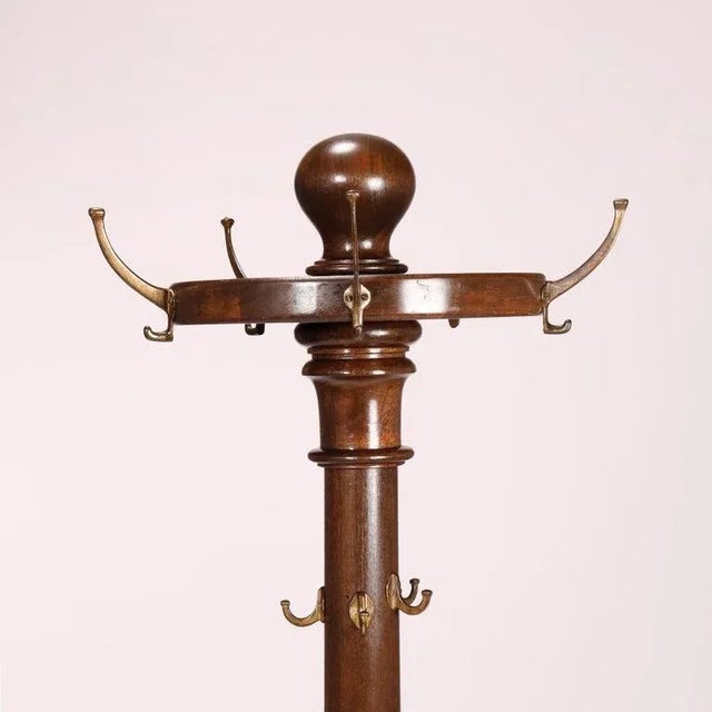 Early 20th Century Antique Arts & Crafts Mahogany Hall Hat Rack circa 1910 For Sale - Image 5 of 13