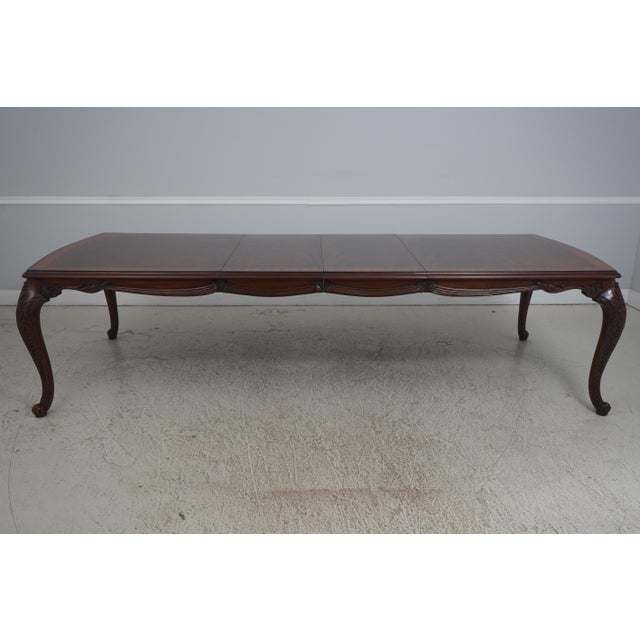 Maitland Smith Mahogany Louis XVI Inlaid Dining Table For Sale - Image 11 of 18
