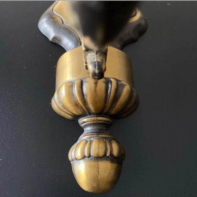 Italian Bronze Wall Lamps, 1960s, Set of 2 For Sale - Image 9 of 11