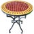 Metal 24" Burgundy / Yellow Moroccan Mosaic Table - Cr4 For Sale - Image 7 of 7