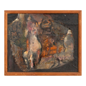 Elfi Schuselka Abstract Figural Mix Media Collage