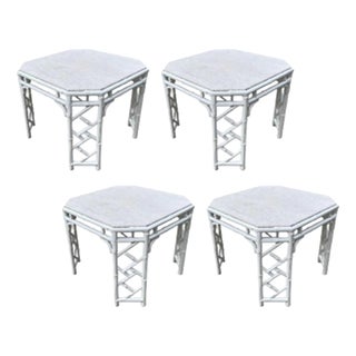 Bamboo-Style Side Tables by Century Furniture, Set of 4 For Sale