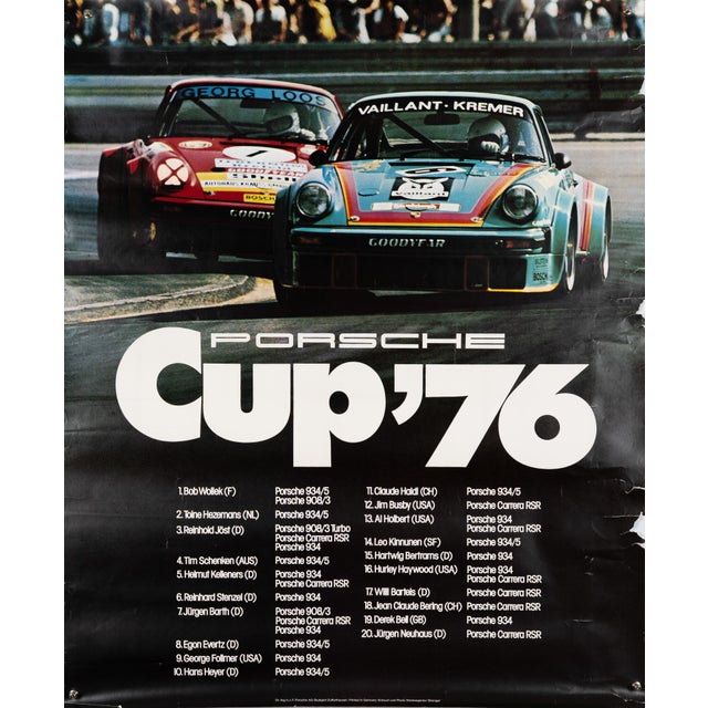Porsche World Champions Poster by Advertising Agency Strenger, 1976 For Sale - Image 9 of 9