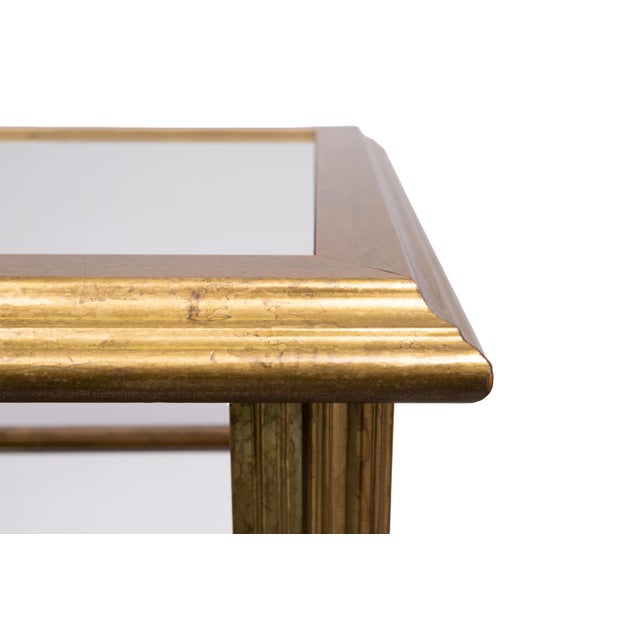 Hollywood Regency Classic Brass Serving Table Mirror Tops, France, 1970s For Sale - Image 9 of 15