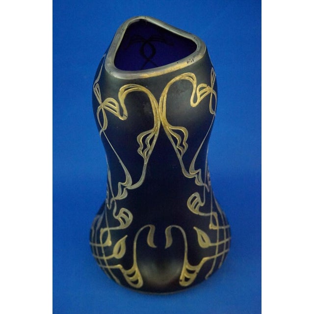 Purple Blown Glass Vase with Gold Decorations by Julius Camillo De Maess, 1890s For Sale - Image 11 of 18