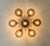 21st Century Chamomile Natural Brass Smoky Globe Flush Mount by Fabio LTD For Sale - Image 6 of 6