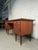 Add a touch of vintage charm to your workspace with this mid-century faux wood laminate desk, a perfect blend of retro...