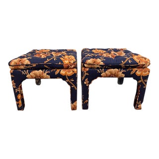 Tufted Pillow Top Ottomans - a Pair For Sale