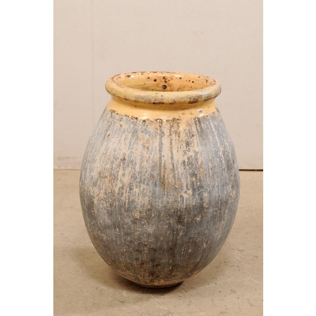 Sculpture Materials Antique French Biot Jar with Glazed Rim For Sale - Image 7 of 11