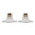Pair of Vintage European White Ceramic Towel Bar Brackets For Sale