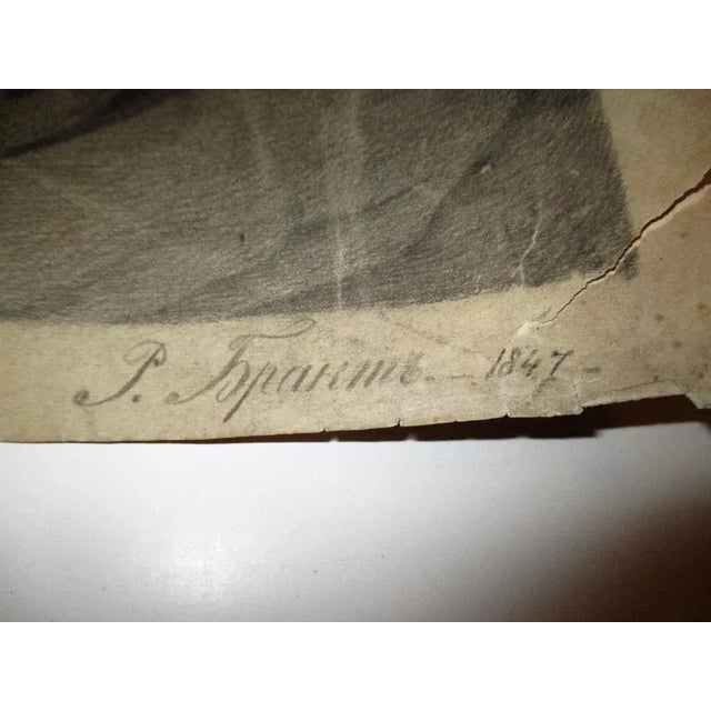 Tan Large Figural Study in Pencil For Sale - Image 8 of 9