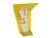 Mid-Century Italian Yellow Metal and Opaline Glass Sconce For Sale - Image 4 of 9