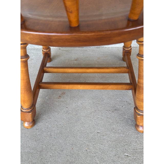 Vintage Maple Barrel Back Saloon Chair For Sale - Image 10 of 11