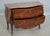 French Vintage Louis XV Style Marquetry Bombe Marble Top Commode For Sale - Image 3 of 18