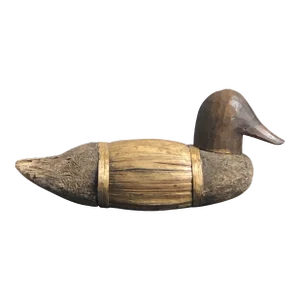 Primitive Corn Husk Duck Decoy