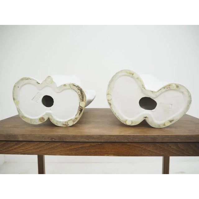 Vintage Man and Woman Porcelain Bust, Sculpture, Italy, 1980s For Sale - Image 11 of 13