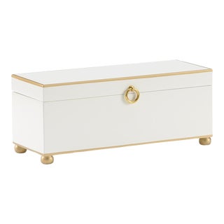 Chelsea House Rectangular Box in Cream For Sale