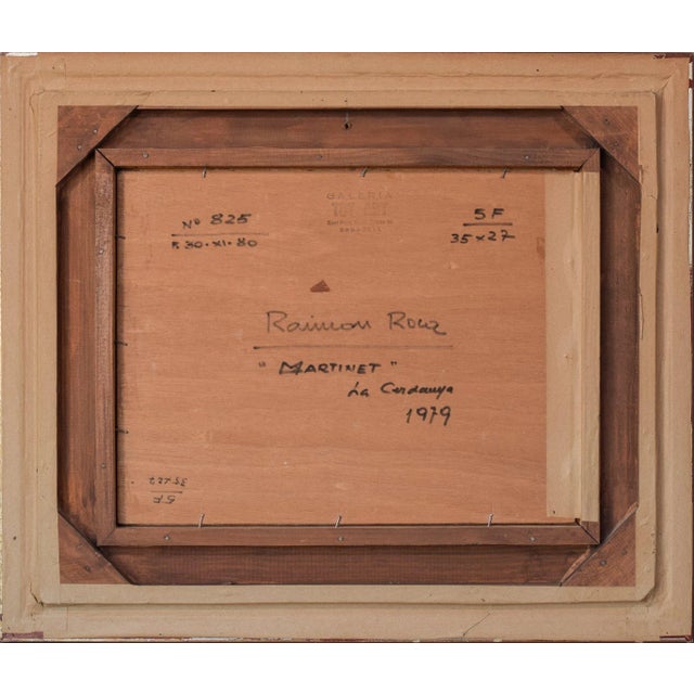 Gold Raimon Roca Ricart, Autumnal Trees with Golden Light in Martinet, Oil on Canvas, Framed For Sale - Image 8 of 10