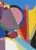 Abstract AL-Small Abstracted Color Field Painting -- Matchsticks by Michael Pauker For Sale - Image 3 of 4