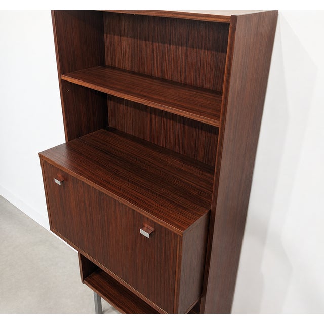 Vintage Rosewood Wall Unit with Bar and Secretary, 1960s For Sale - Image 6 of 11
