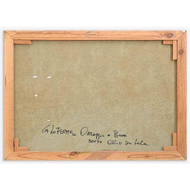 Giorgio Lo Fermo, Homage to Burri, Original Oil on Canvas, 2022 For Sale - Image 3 of 4