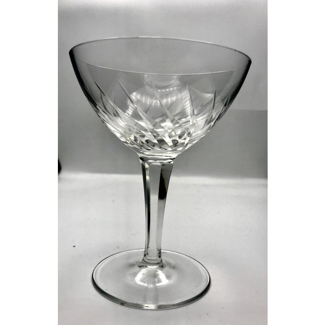 Art Deco Antique Swirl Cut Crystal Champagne Coupes - Set of 12 For Sale - Image 3 of 9