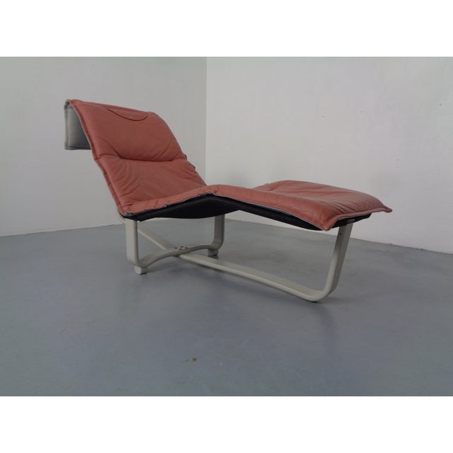 Armchair or lounger by Ingmar Relling for Westnofa in leather. I have official proof of authenticity such as vintage...