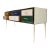 Mid-Century Modern Solid Wood and Colored Glass Sideboard, Italy For Sale - Image 4 of 7