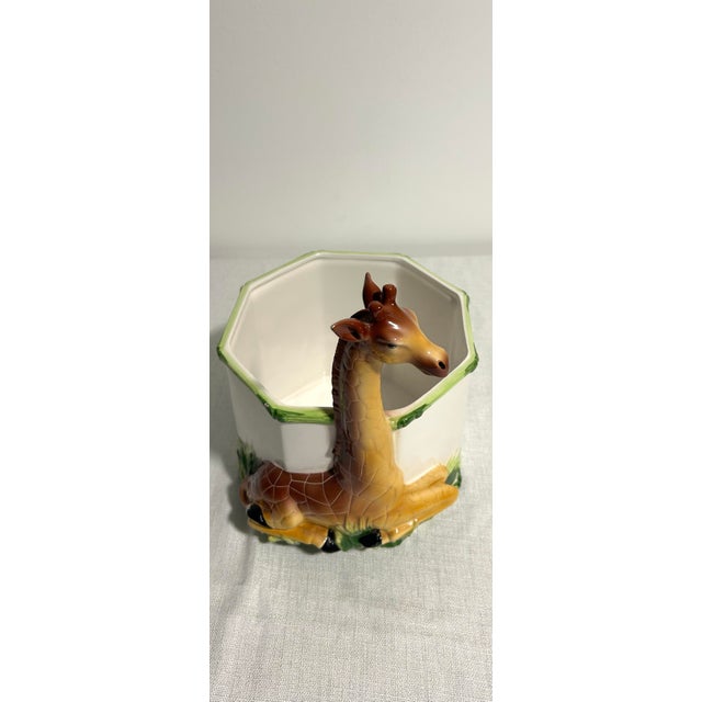 Ceramic Mid Century Modern Gumps Vintage Italian Giraffe Planter For Sale - Image 7 of 9