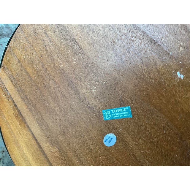 Towle Silversmiths Vintage Towle Silversmiths Wooden Ice Bucket/ Wine Chiller Barrel and Tray For Sale - Image 4 of 12