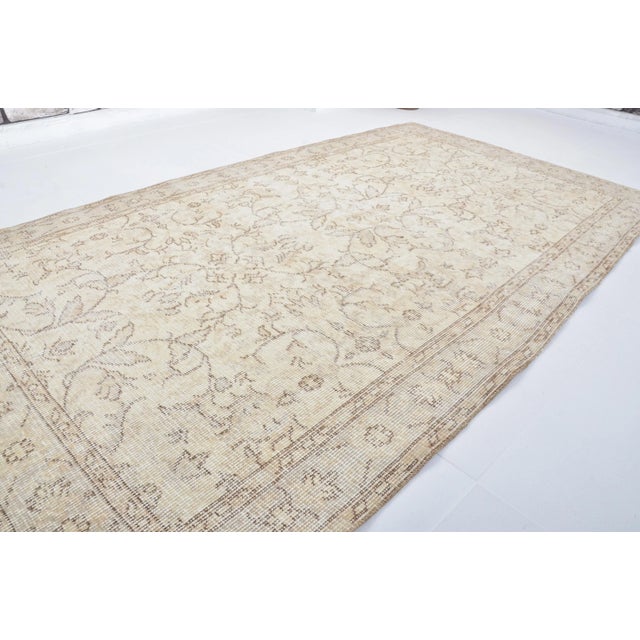 1960s 1960s Natural Tribal Boho Chic Decor Pale Carpet For Sale - Image 5 of 11