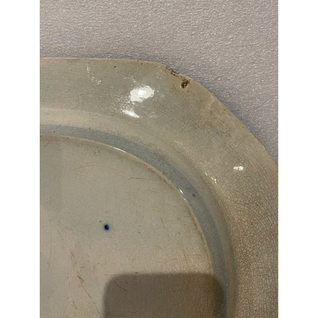 1700s Blue Willow Pearlware Platter For Sale - Image 4 of 5