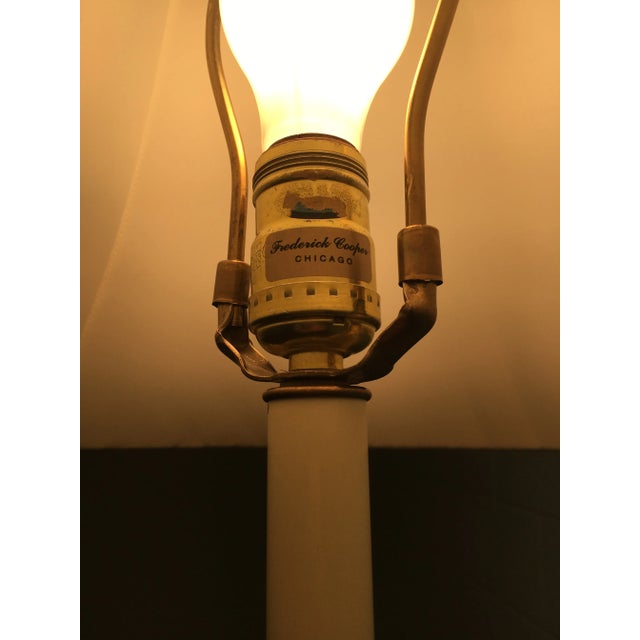 Vintage French Style Brass Swing-Arm Floor Lamp & Shade by Frederick Cooper For Sale - Image 11 of 13