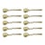 Set of 10 Polished Brass Spoon Shaped Cabinet Pulls For Sale