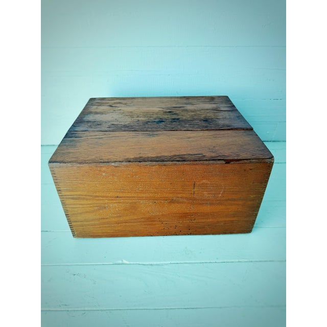 Antique Belding’s Silk Oak Countertop Thread Cabinet With Glass Drawers | Early General Store Display | C. 1900–1920 For Sale - Image 10 of 12
