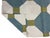 Handmade Cotton Flat Weave Area Rug, Teal Blue, Cream and Olive Green Tile Dhurrie - 8'x10' For Sale - Image 12 of 13