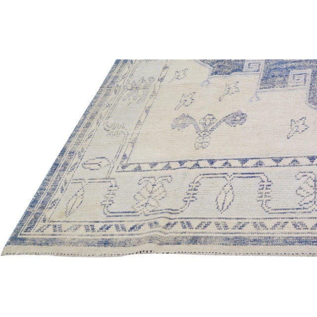 2000 - 2009 Contemporary Moroccan Modern Wool Rug,8'X10' For Sale - Image 5 of 6